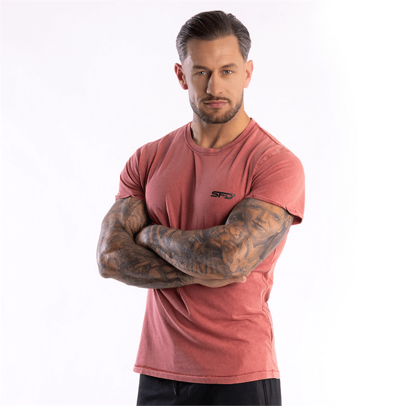 SFD WEAR Męski T-SHIRT Rubbed Red