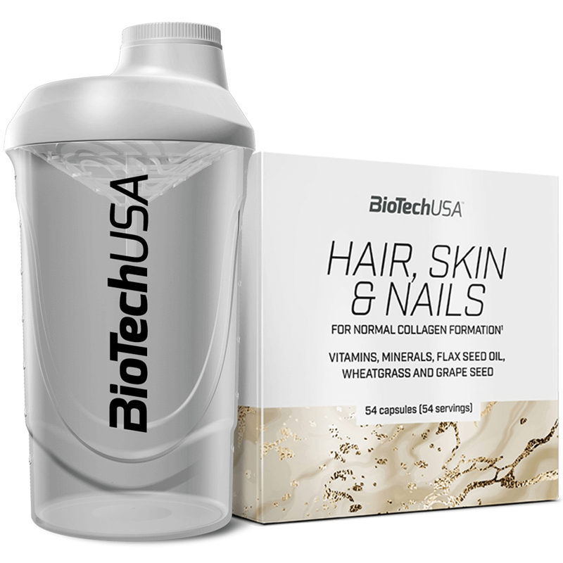 BioTechUSA Hair, Skin & Nails 54caps + Shaker Gratis