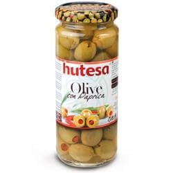 Oliwki zielone faszerowane papryką