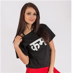 Karma T-shirt Long Back Black Evil