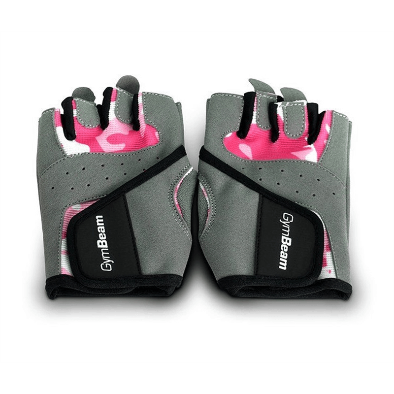 GymBeam Ladies Fitenss Pink Camo Gloves