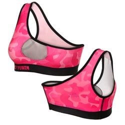 Crop-Top na jedno ramie Black-Pink