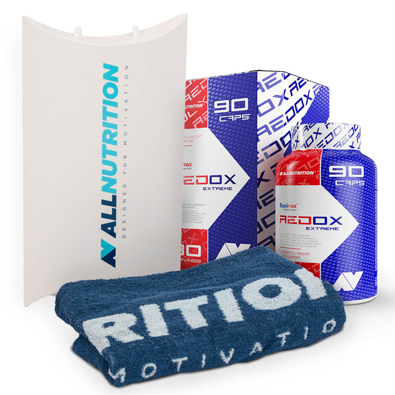 ALLNUTRITION Redox Extreme + Ręcznik Dark Blue 50x100cm