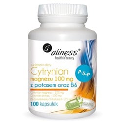 Cytrynian Magnezu 100 mg z potasem oraz B6