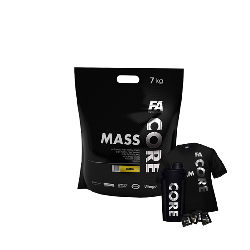 Fitness Authority Mass Core+Koszulka+Shaker+4 próbki