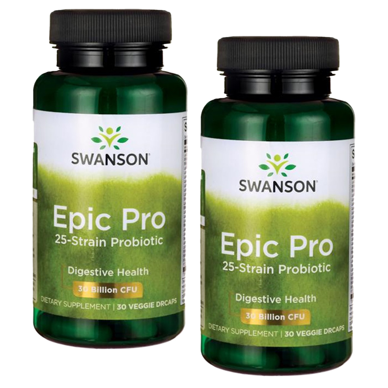 Swanson 2x EPIC PRO 25-STRAIN PROBIOTIC 30caps+30caps