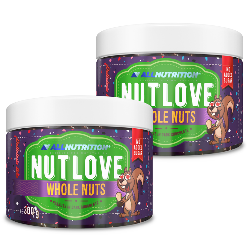 ALLNUTRITION 2x Nutlove Wholenuts - Arachidy W Ciemnej Czekoladzie 300g