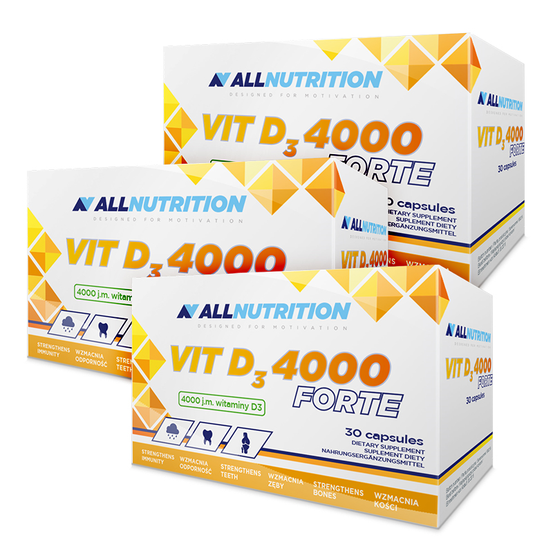 ALLNUTRITION 2x Vit D3 4000 Forte + Vit D3 4000 Forte Gratis