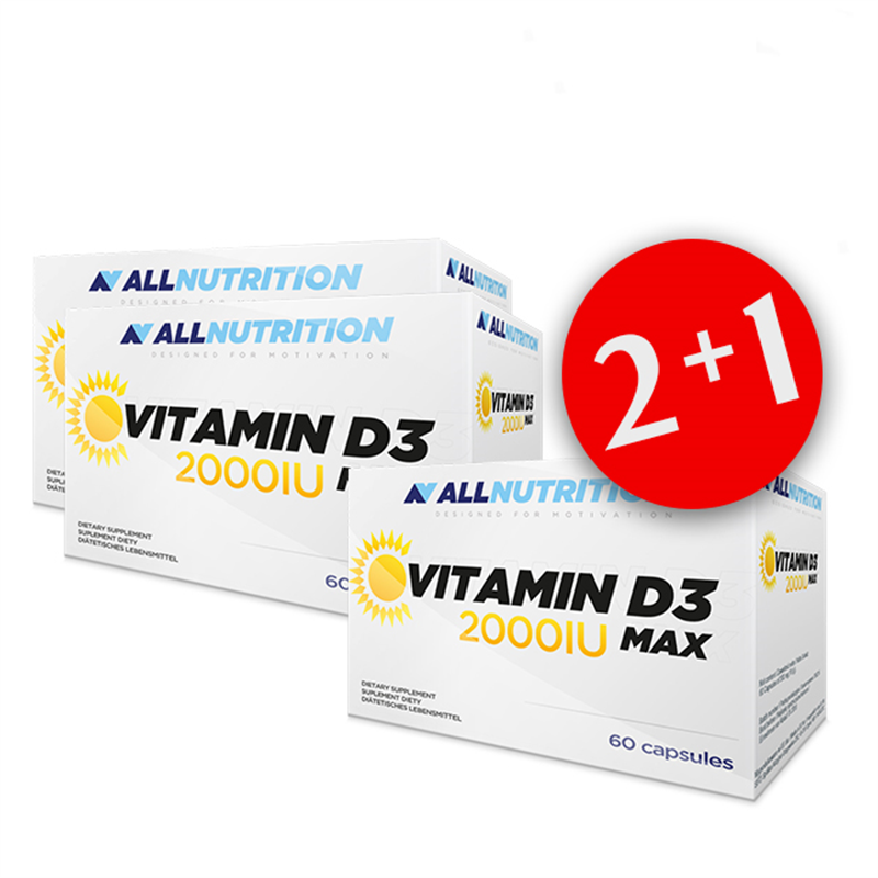 ALLNUTRITION 2x Vitamin D3 2000 Max + Vitamin D3 2000 Max