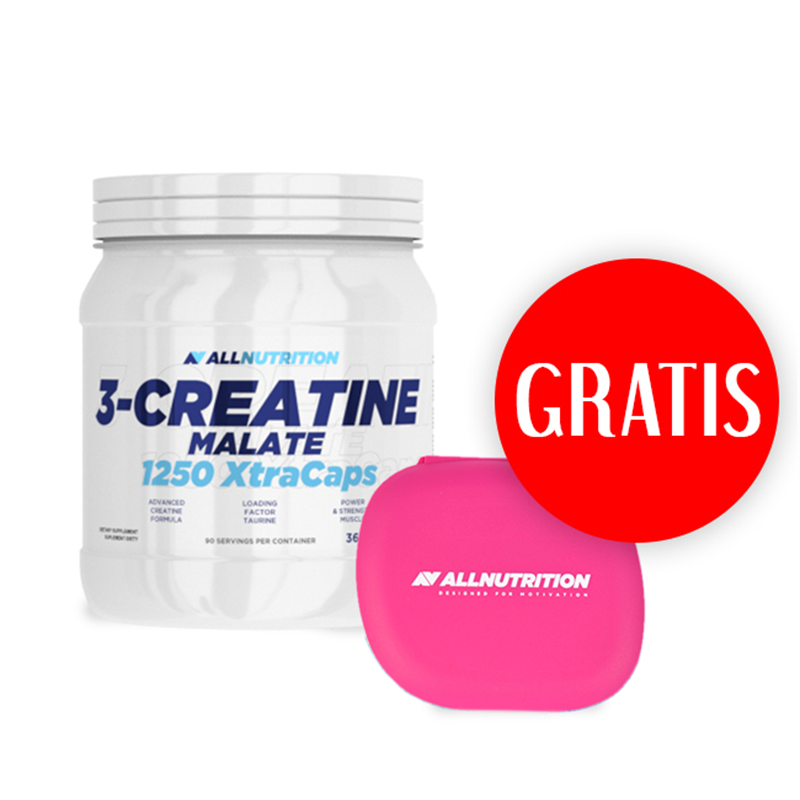 ALLNUTRITION 3-Creatine Malate XtraCaps + Pillbox Colors
