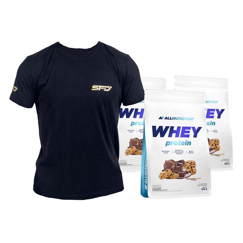 ALLNUTRITION 3x Whey Protein 908g + T-Shirt Athletic Gratis