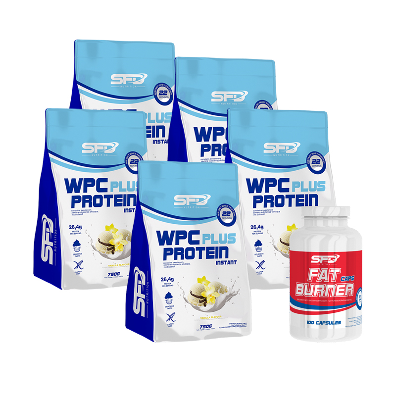SFD NUTRITION 5x Wpc Protein Plus + Fat Burner Caps