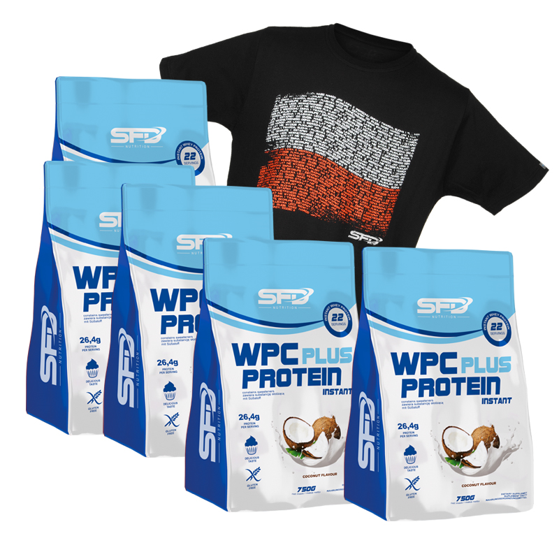 SFD NUTRITION 5x Wpc Protein Plus + T-shirt