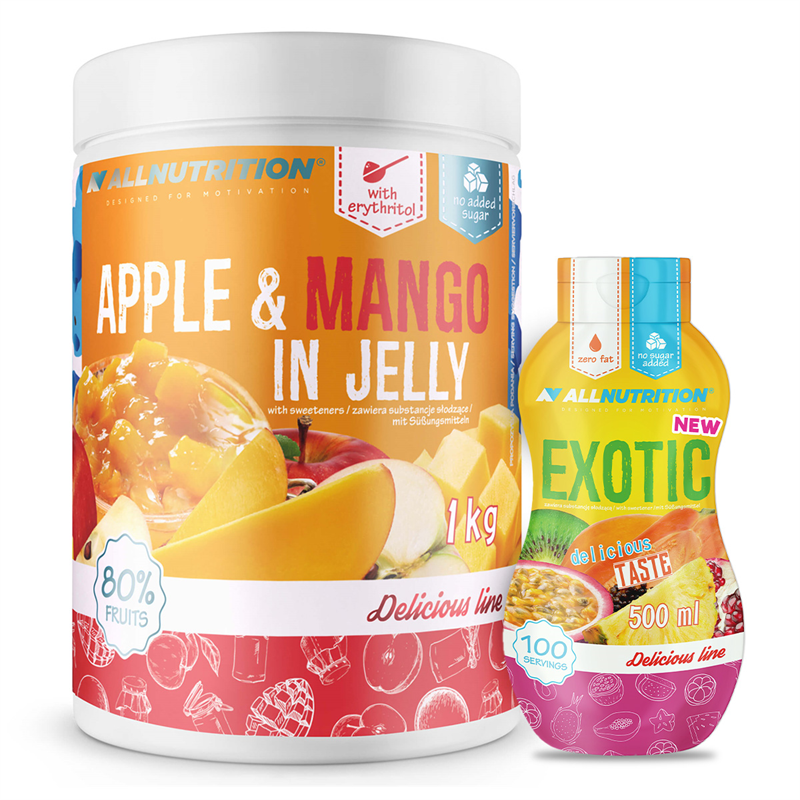 ALLNUTRITION Apple & Mango In Jelly 1000 + Sweet Sauce 500ml Gratis