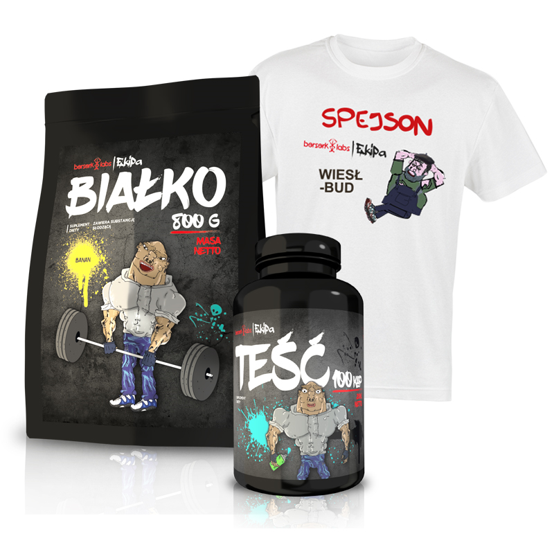 Berserk Labs Ekipa Białko + Teść + T-shirt