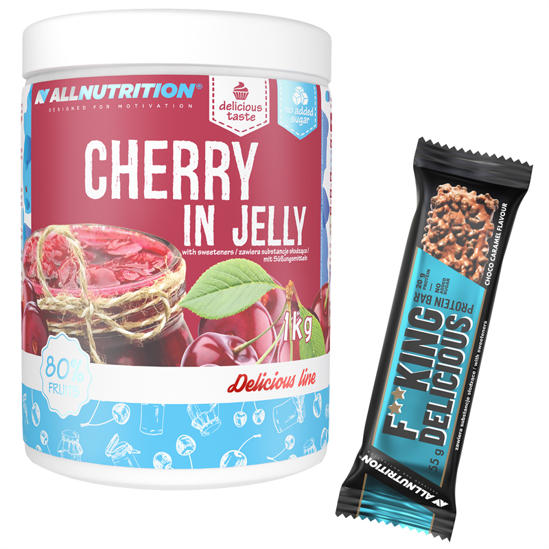 ALLNUTRITION Cherry In Jelly 1000g + F**king Delicious Protein Bar 55g GRATIS
