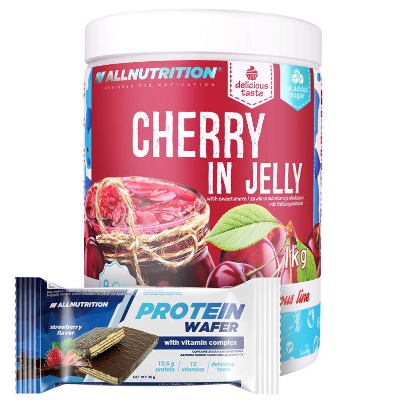 ALLNUTRITION Cherry In Jelly 1000g + Protein Wafer 35g
