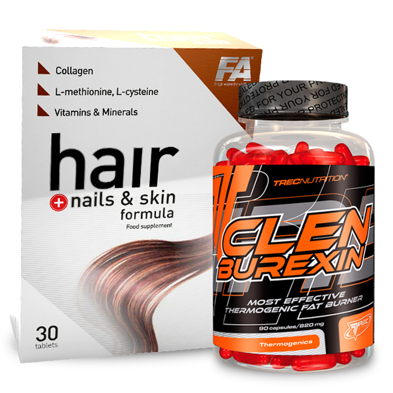 Trec ClenBurexin + Hair+Nails & Skin Formula