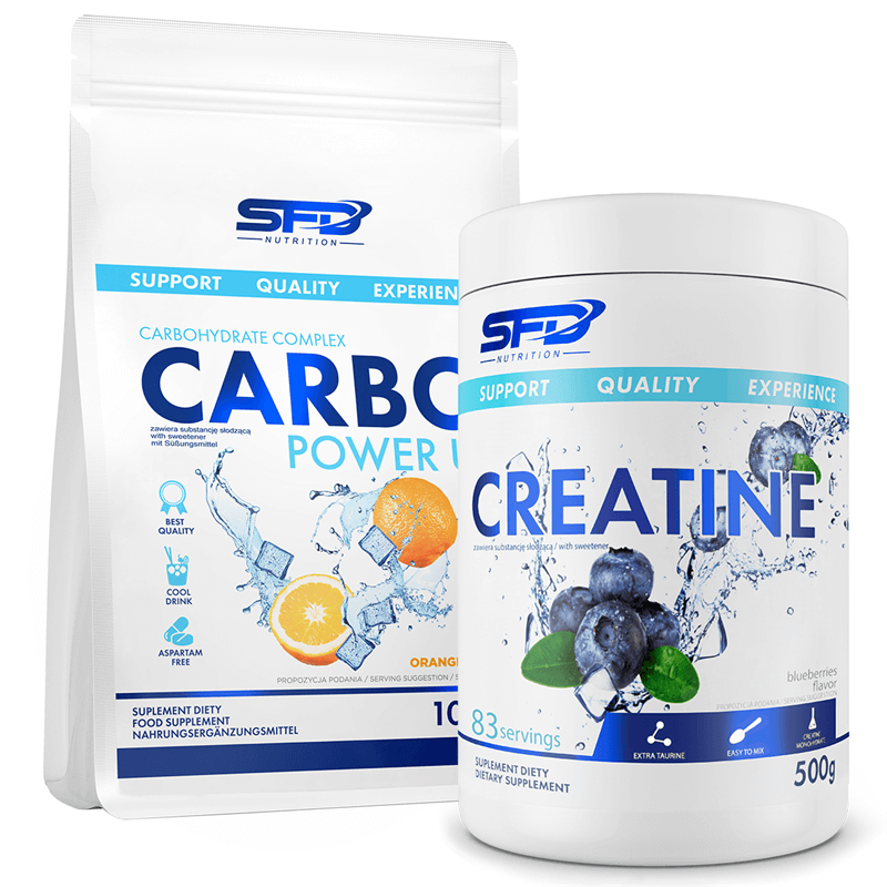 SFD NUTRITION Creatine 500g + Power Up Carbo 1000g