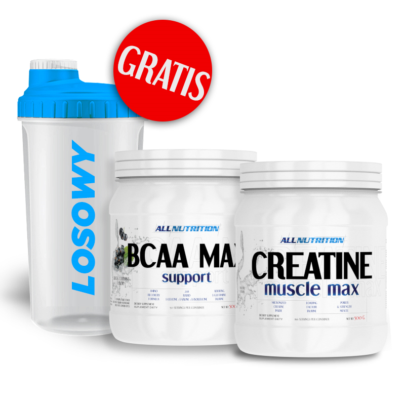 ALLNUTRITION Creatine Muscle Max+BCAA Max Support+Shaker