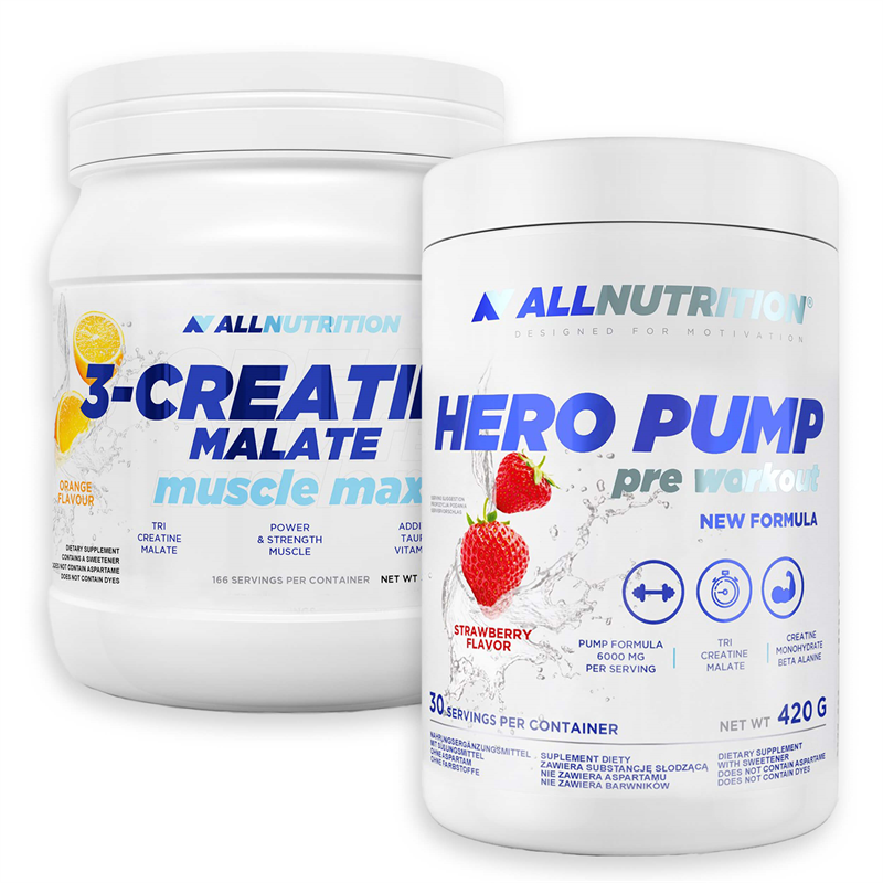 ALLNUTRITION Hero Pump 420g + 3-Creatine Malate 500g