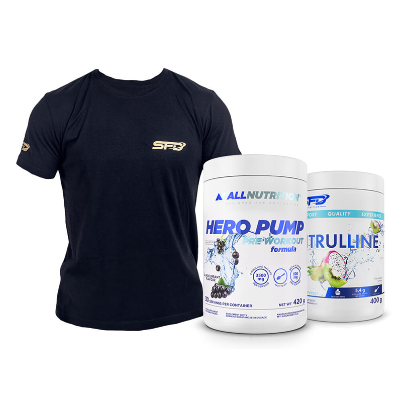 ALLNUTRITION Hero Pump 420g + Citrulline 400g + T-Shirt Athletic Gratis