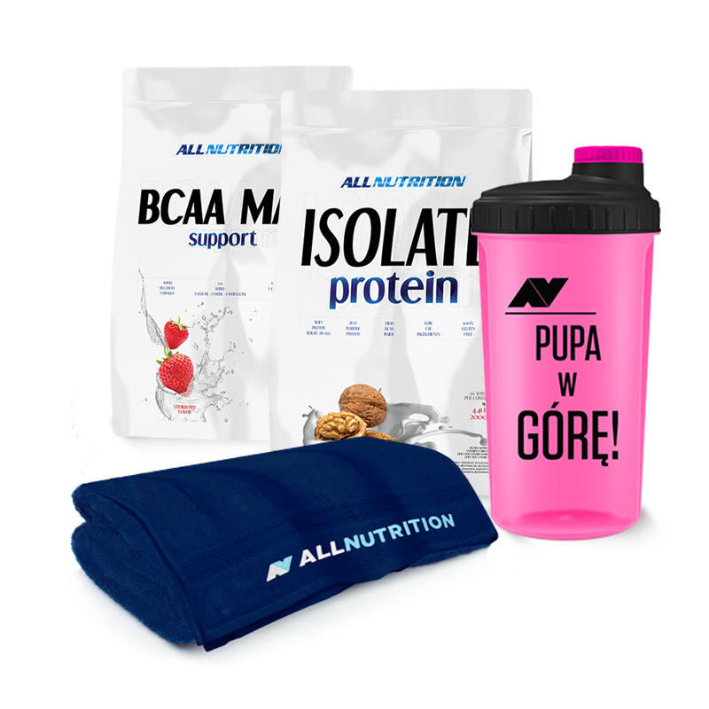ALLNUTRITION Isolate Protein + BCAA Max Support + Ręcznik