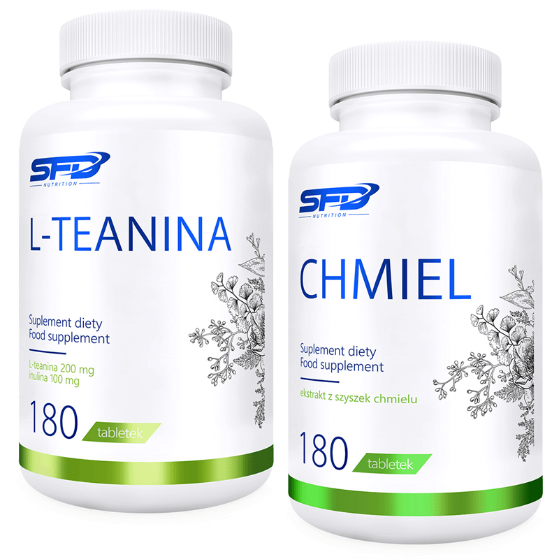 SFD NUTRITION L-teanina 180tab + Chmiel 180tab