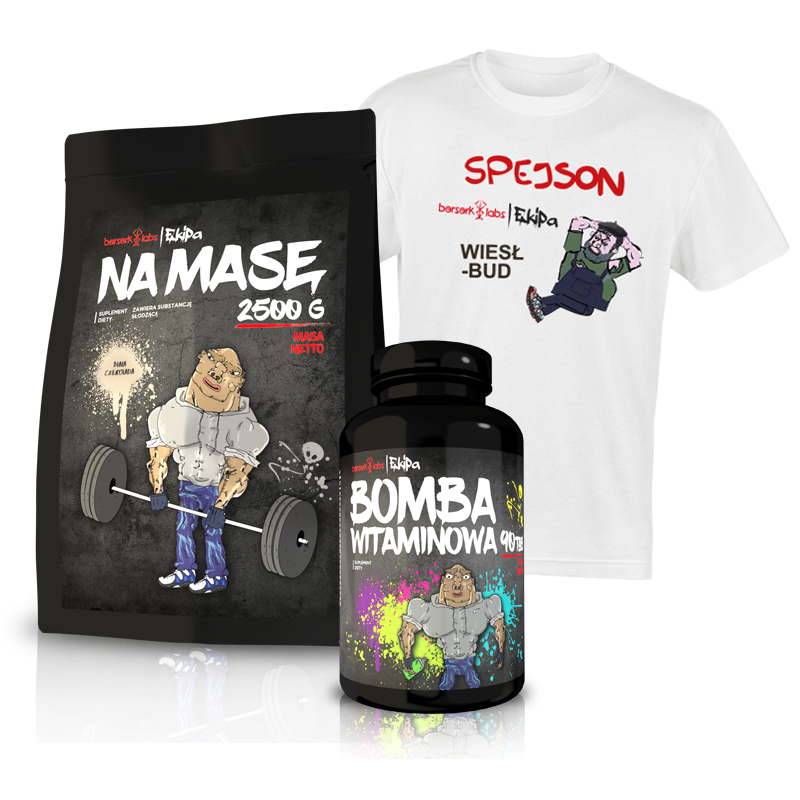 Berserk Labs Ekipa Na Masę + Bomba Witaminowa + T-shirt