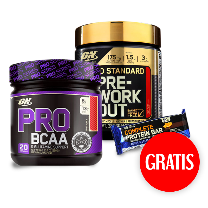 Optimum Nutrition Pre-Workout +  Pro BCAA + Complete Protein