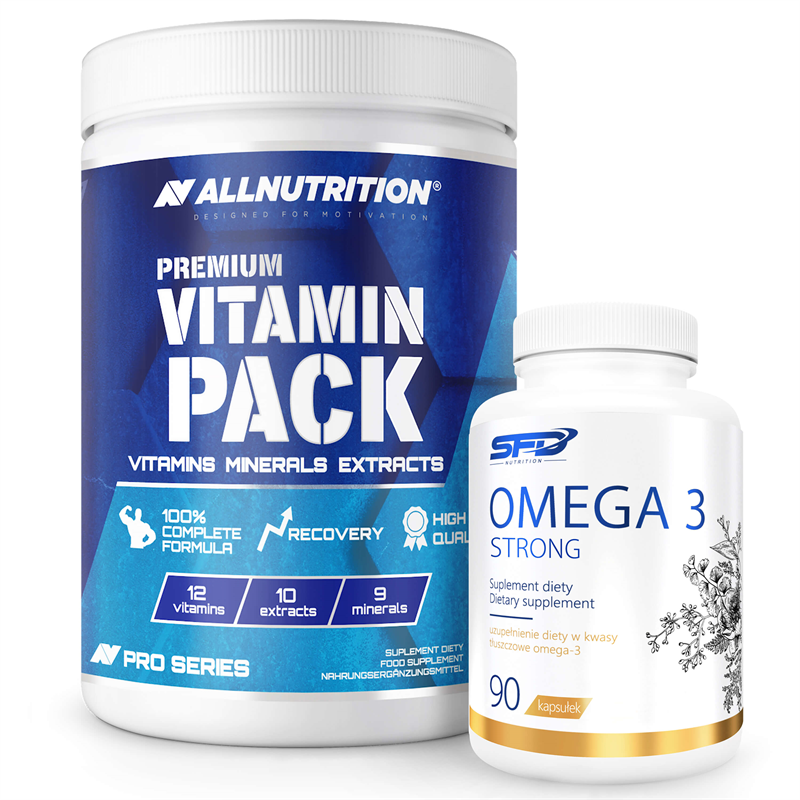 ALLNUTRITION Premium Vitamin Pack 280tab + Omega 3 Strong 90softgels
