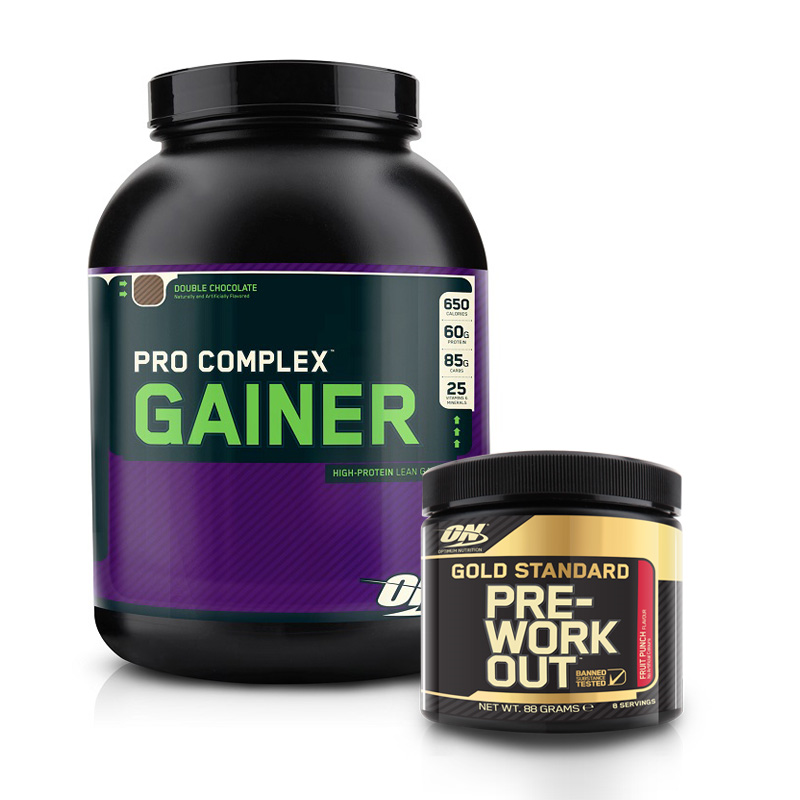 Optimum Nutrition Pro Complex Gainer 12.2016 + Gold Standard Pre-Workout