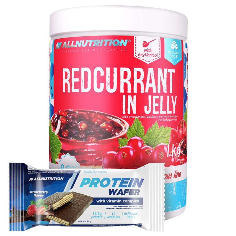 ALLNUTRITION Redcurrant in Jelly 1000g + Protein Wafer 35g