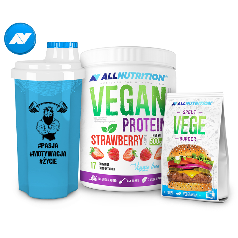 ALLNUTRITION Vegan Protein + Vegan Burger + Shaker