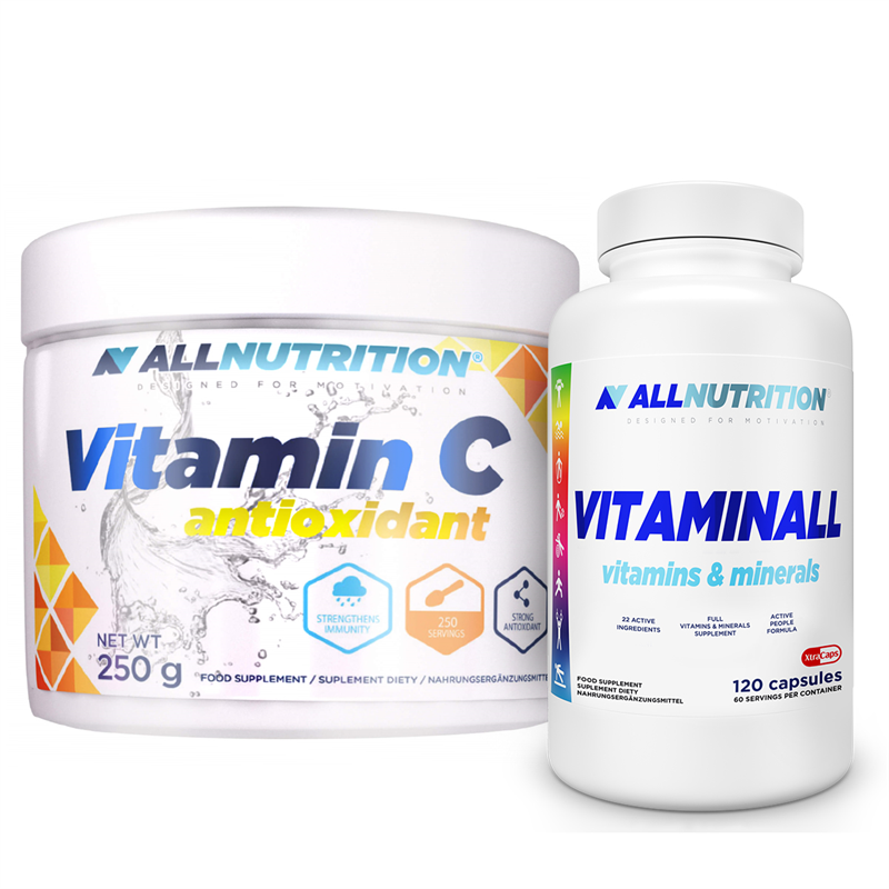 ALLNUTRITION VitaminALL Vitamins & Minerals 120kaps + Vitamin C 250g Gratis