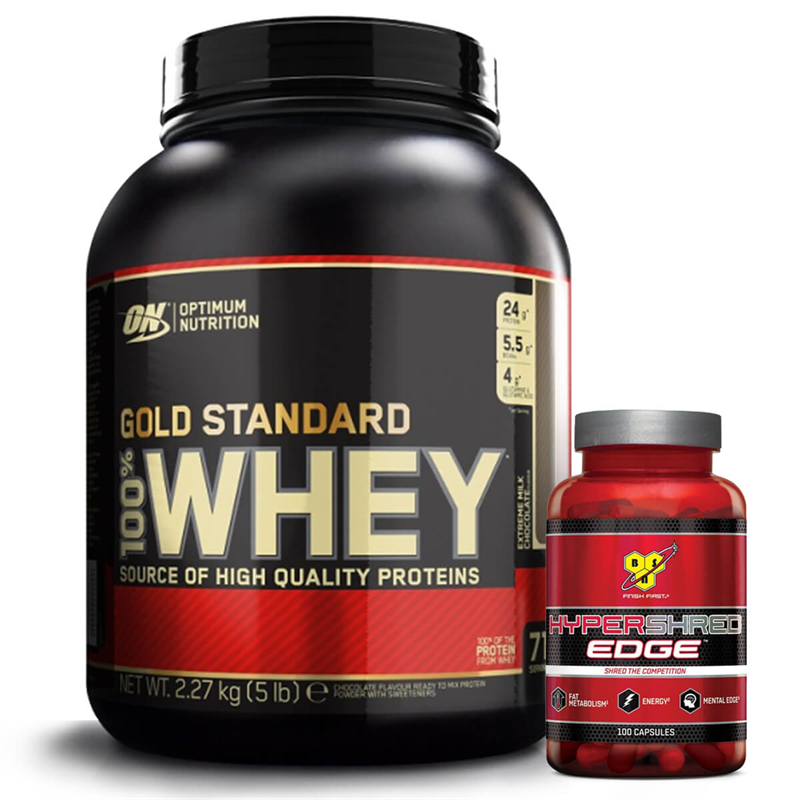 Optimum Nutrition Whey Gold Standard 100% 2240-2270g + Hypershred Edge 100caps