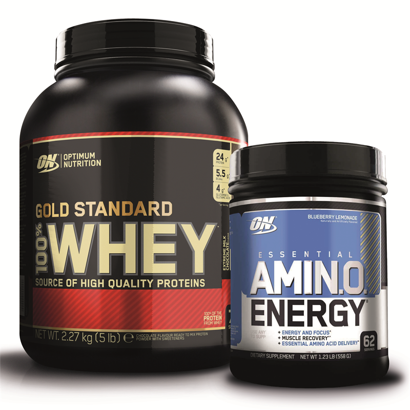 Optimum Nutrition Whey Gold Standard 100% 2270g + Amino Energy 558g