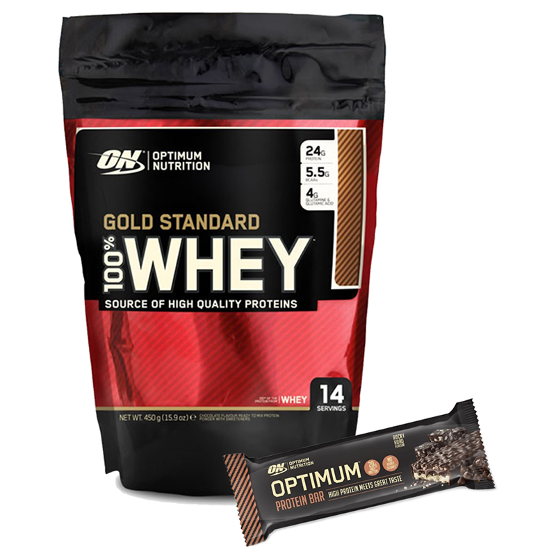 Optimum Nutrition Whey Gold Standard 100% 450g + Protein Bar 62g