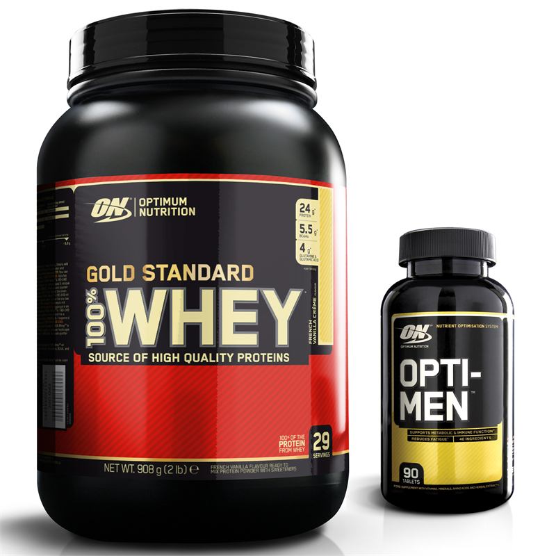 Optimum Nutrition Whey Gold Standard 100% 908g + Opti-Men 90tab