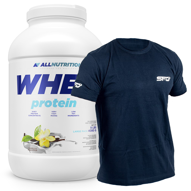 ALLNUTRITION Whey Protein 4080g + T-Shirt Athletic Granatowy GRATIS