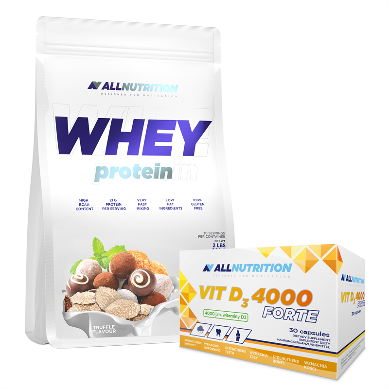 ALLNUTRITION Whey Protein + Vit D3 4000 Forte Gratis