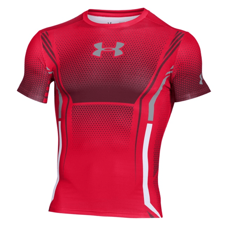 Under Armour Heatgear Armour Branded Compression Shirt Red