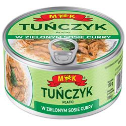 Tuńczyk płatki w zielonym sosie curry