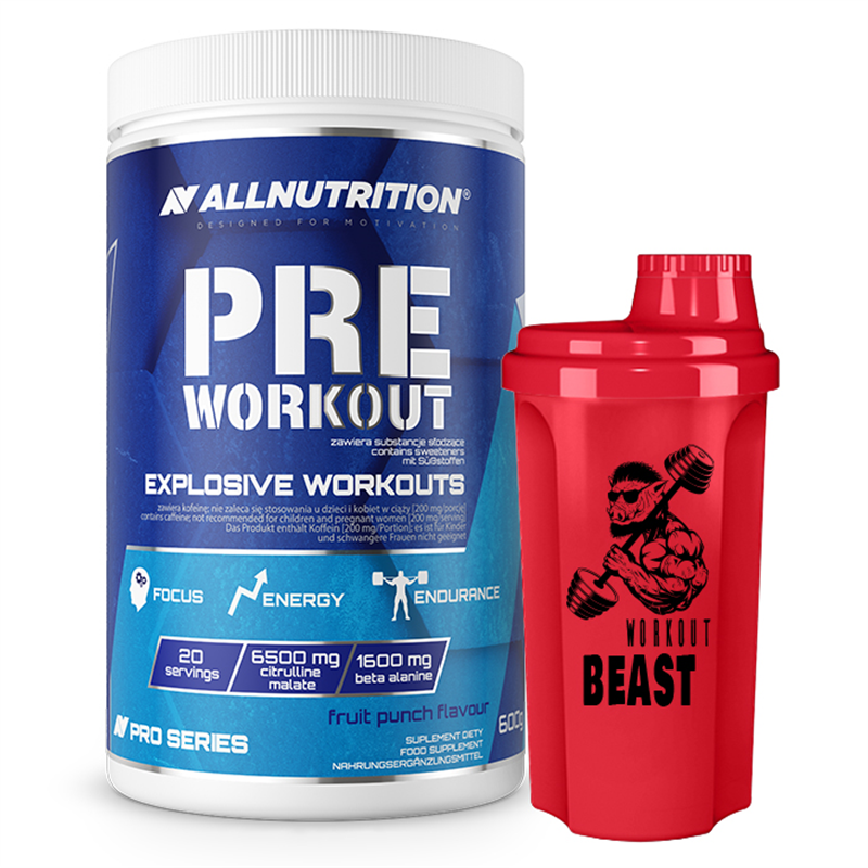 ALLNUTRITION PRE WORKOUT 600g + SHAKER GRATIS