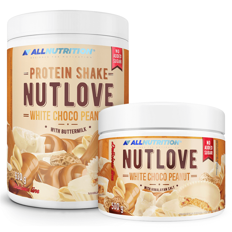 ALLNUTRITION NUTLOVE Protein Shake White Choco Peanut 630g+Nutlove White Choco Peanut 500g