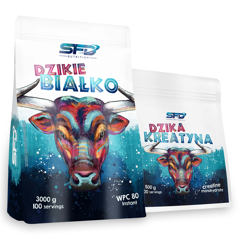 SFD NUTRITION Dzikie Białko 3000g + Dzika Kreatyna 500g GRATIS