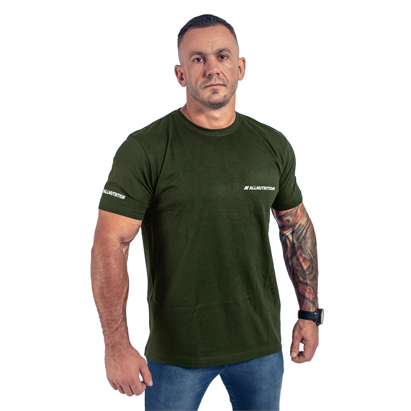 ALLNUTRITION T-Shirt Męski Slim FIT Zielony