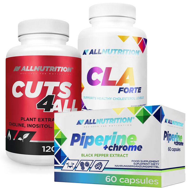 ALLNUTRITION Cuts4ALL 120tab + CLA Forte 90caps + Piperine + Chrome 60caps