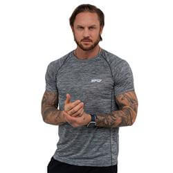 Męski T-SHIRT DRY Black Melange