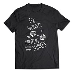 T-shirt Sex Weights & Protein Shakes